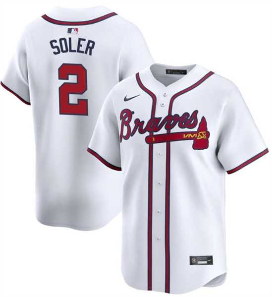 Men%27s Atlanta Braves #2 Jorge Soler White 2024 Home Limited Stitched Baseball Jersey Dzhi->2024 mlb all-star->MLB Jersey